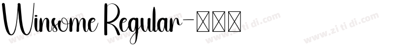 Winsome Regular字体转换